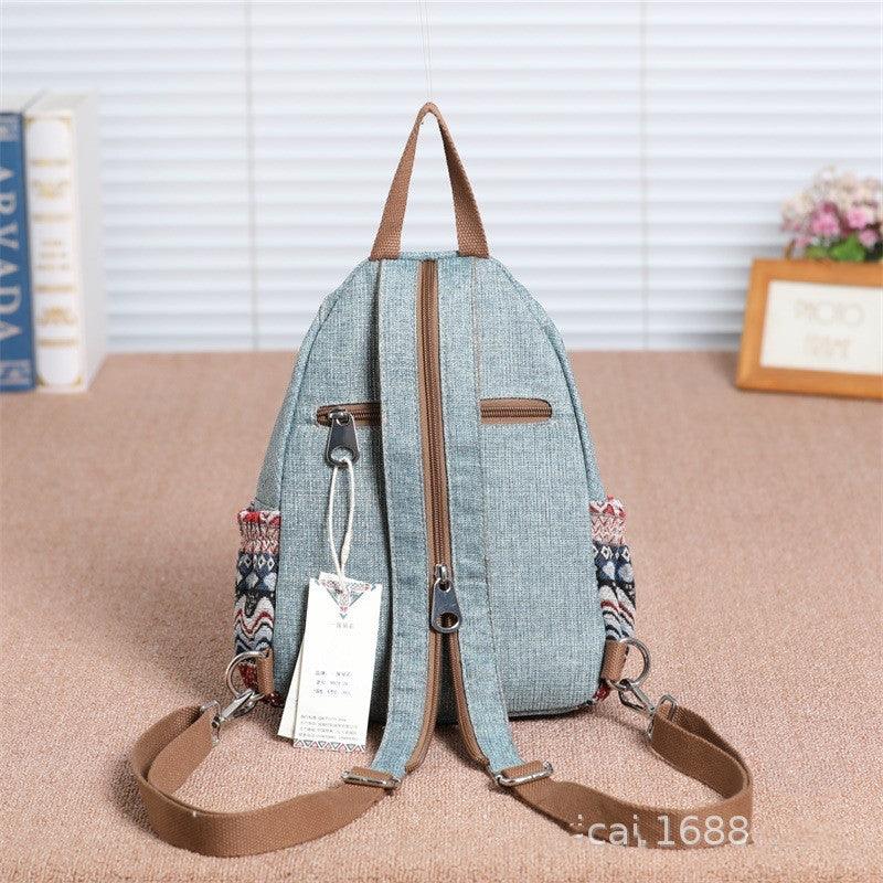 Shoulder canvas tassel hand-woven chest bag