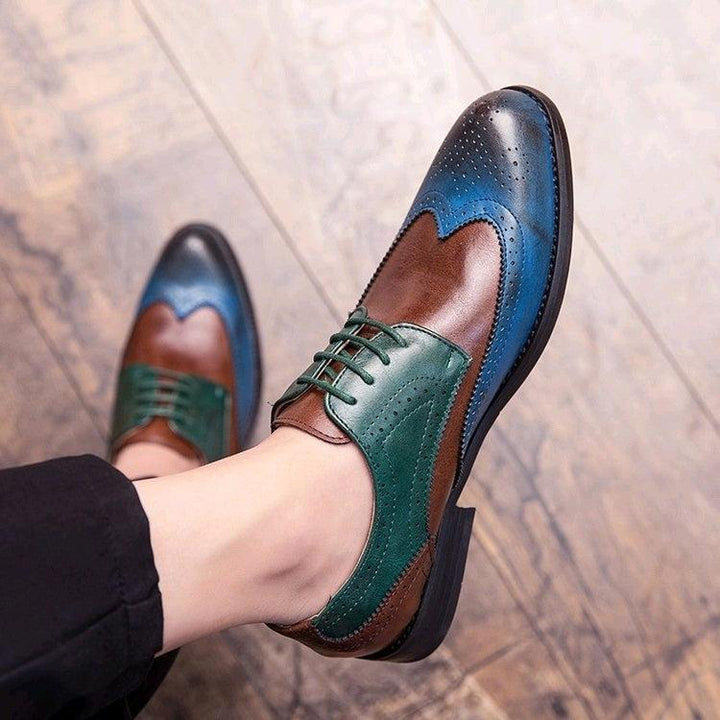 Round Toe Men's Business Casual Leather Shoes