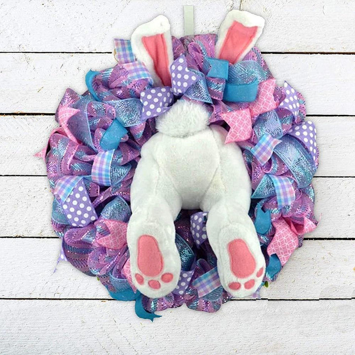 Cute Easter Decoration Rabbit Wreath Lovely Faceless Doll Easter Thief Bunny Butt And Ears Cartoon Rabbits - MRSLM