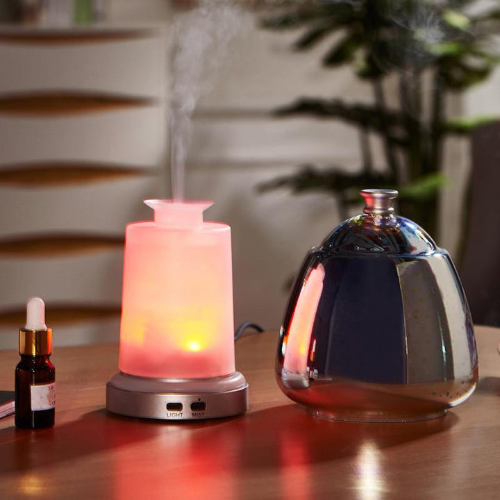 Colorful 3D Fireworks Glass Ultrasonic Essential Oil Aromatherapy Lamp