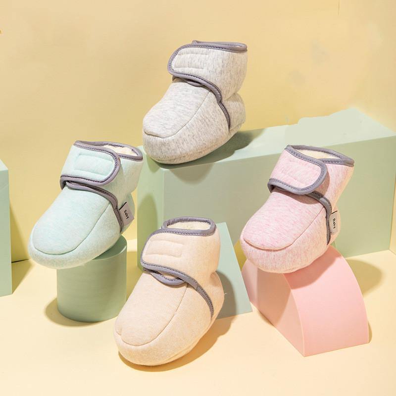 Velcro with Soft Soles for Baby Does Not Come Off Cotton Shoes