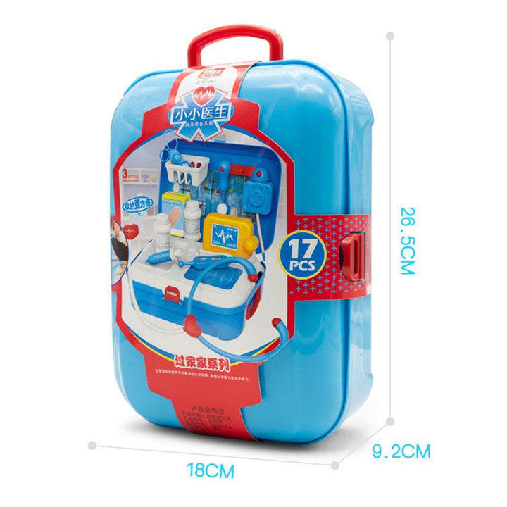 17PCS Children Pretend Play Doctor Toy Set (Medical backpack)