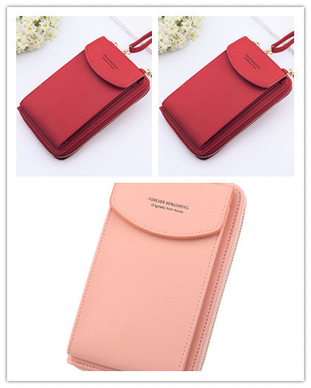 Mobile Phone Bag Zipper Women Diagonal Bag