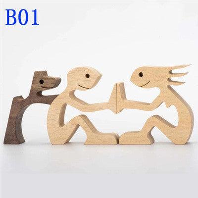 Wooden Office Desktop Nordic Ornament Decoration