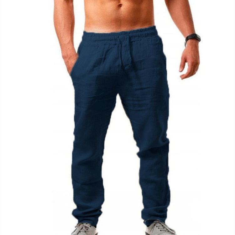 Breathable Cotton And Linen Loose Casual Sports Trousers