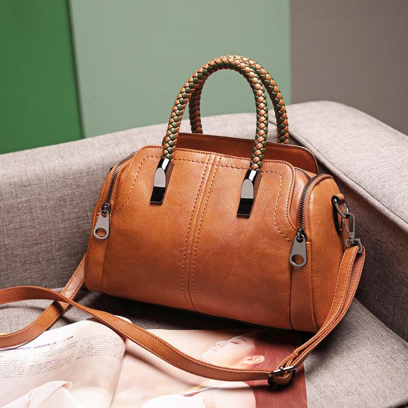 Casual Woven Handbag Bag Female Texture Single Shoulder