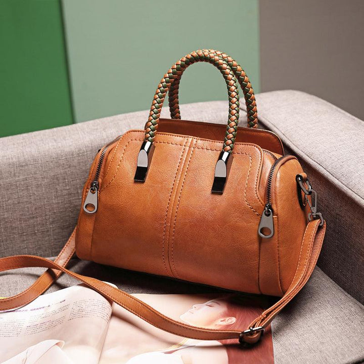 Casual Woven Handbag Bag Female Texture Single Shoulder