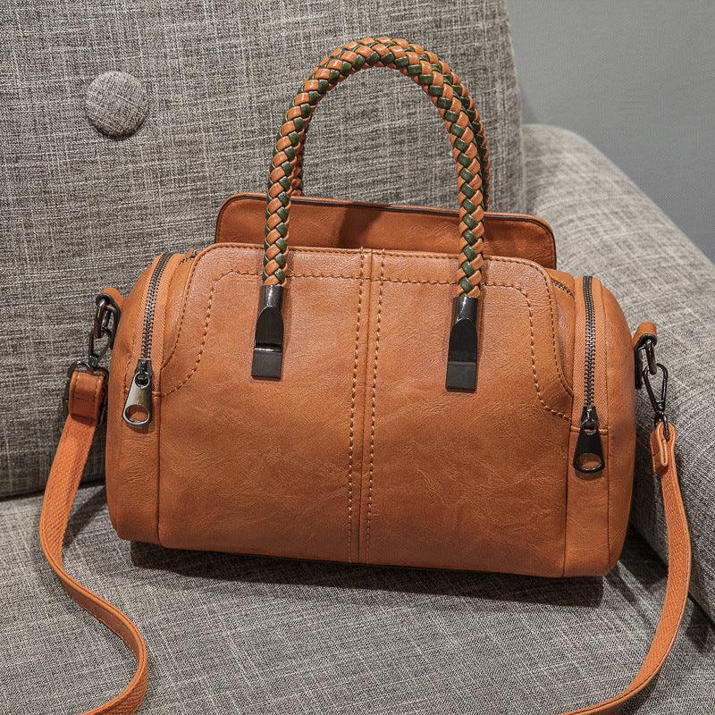 Casual Woven Handbag Bag Female Texture Single Shoulder