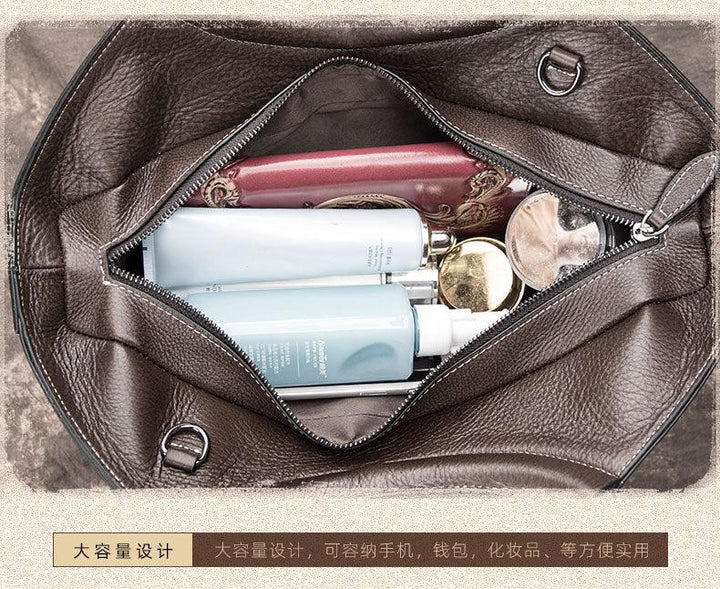 New Retro Female Bag Fashion Casual First Layer Cowhide One-shoulder Messenger Bag