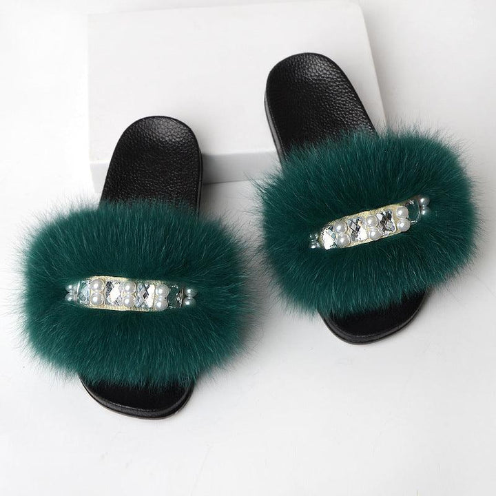 Fashion Simple Ladies Wool Slippers