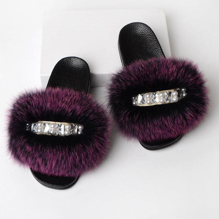 Fashion Simple Ladies Wool Slippers