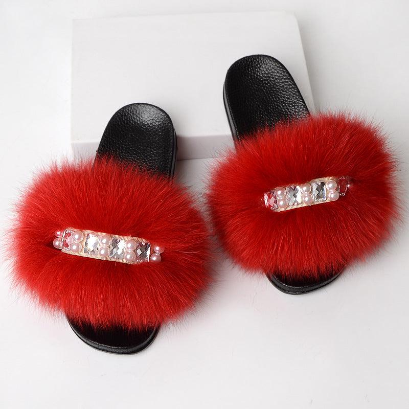 Fashion Simple Ladies Wool Slippers