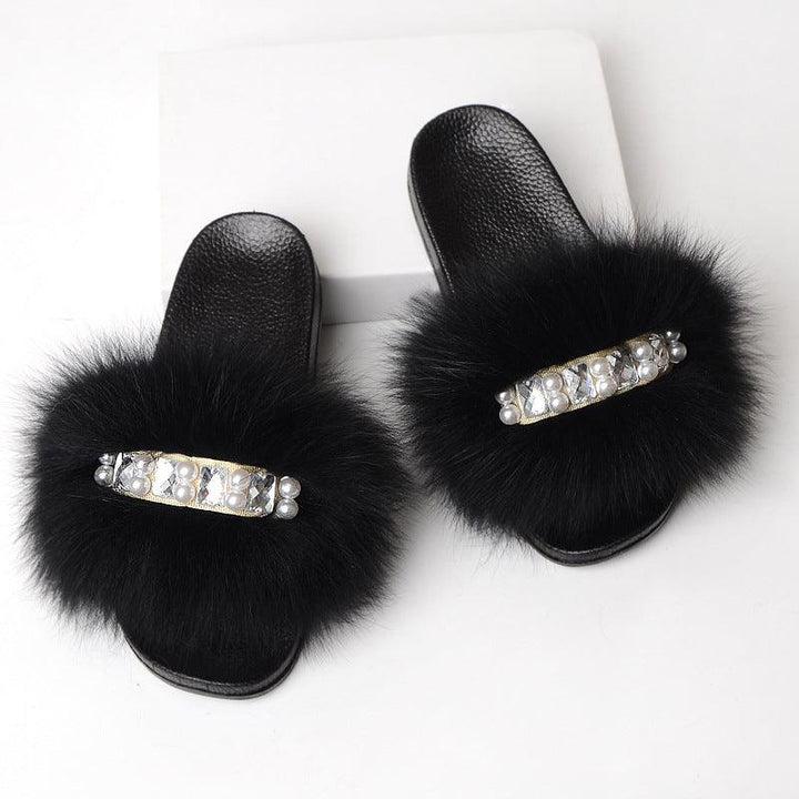 Fashion Simple Ladies Wool Slippers