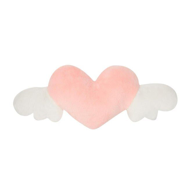 Heart-Shaped Plush Car Headrest & Lumbar Support Cushion