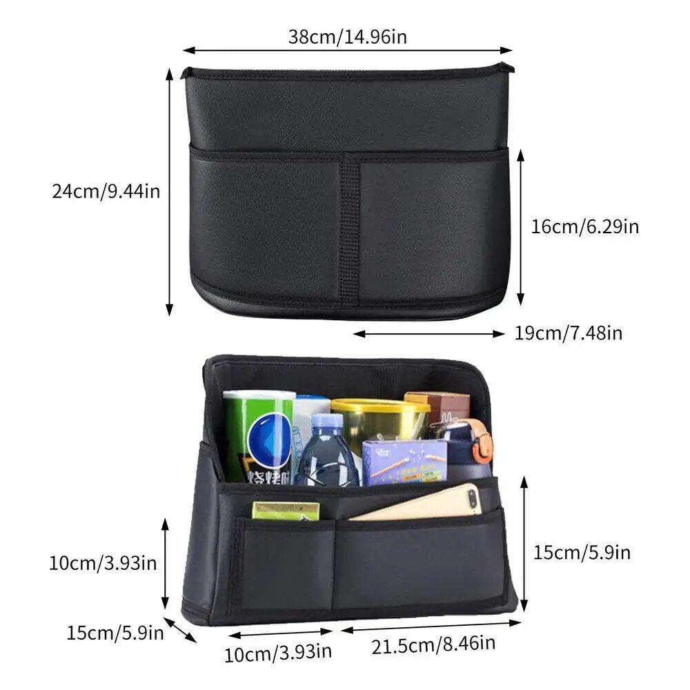 Deluxe PU Leather Car Seat Storage Organizer