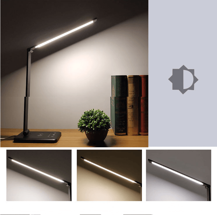 Wireless Charging LED Table Desk Lamp with Auto Timer Function Eye Protect Read Light