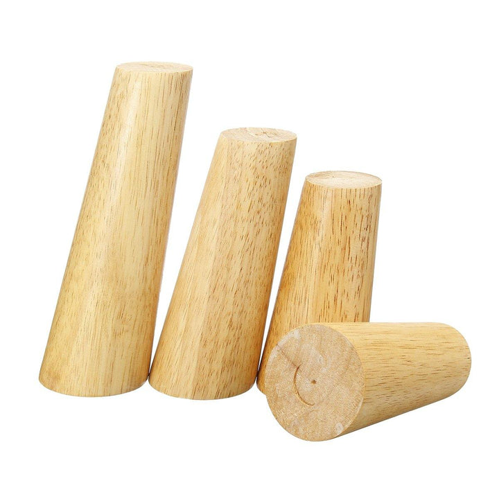 4Pcs/Set Solid Wooden Cone Angled Furniture Legs Kit Sofa Table Chair Stool Part Leg Support