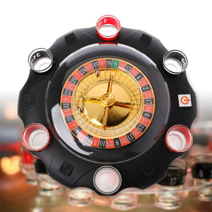 Electric Russian Lucky Wheel Roulette Wine Set (Photo color)