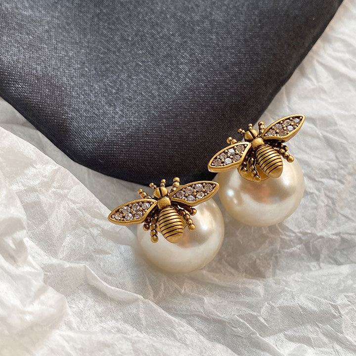 Women's New Vintage Pearl Two Earrings