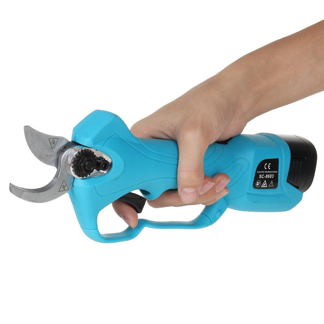 28mm Rechargeable Electric Pruning Scissors Branch Cutter Garden Tool