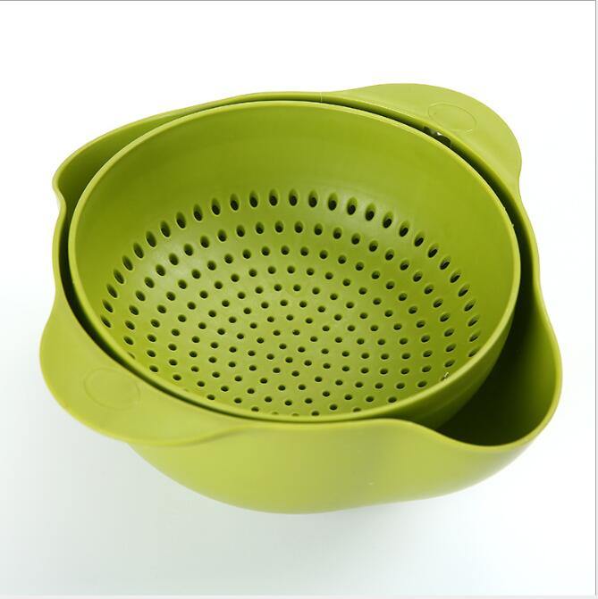 Kitchen Laundry Organizer Thickening Home Kitchen Plastic Rice Friut Bowl Washing Rice Sieve Basin Washing Basket - MRSLM