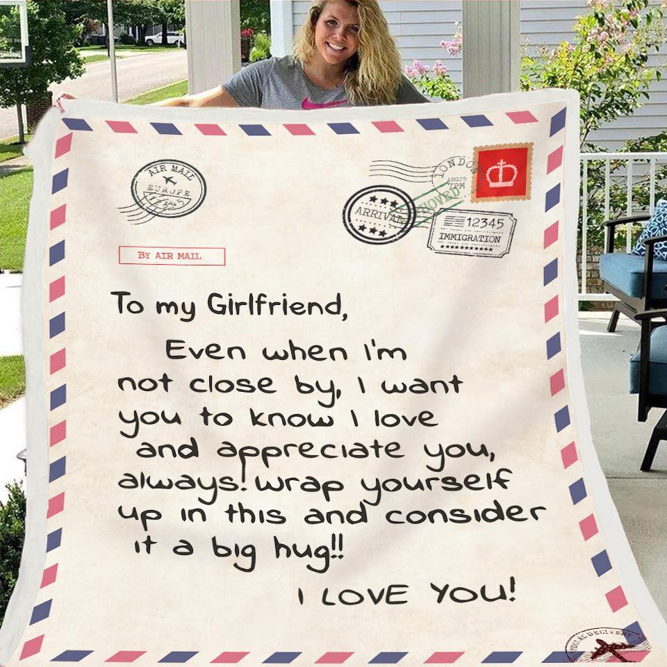 Fleece Blanket to My Daughter Son Wife Letter Printed Quilts Air Mail Blankets Positive Encourage and Love GiftsDrop Ship - MRSLM