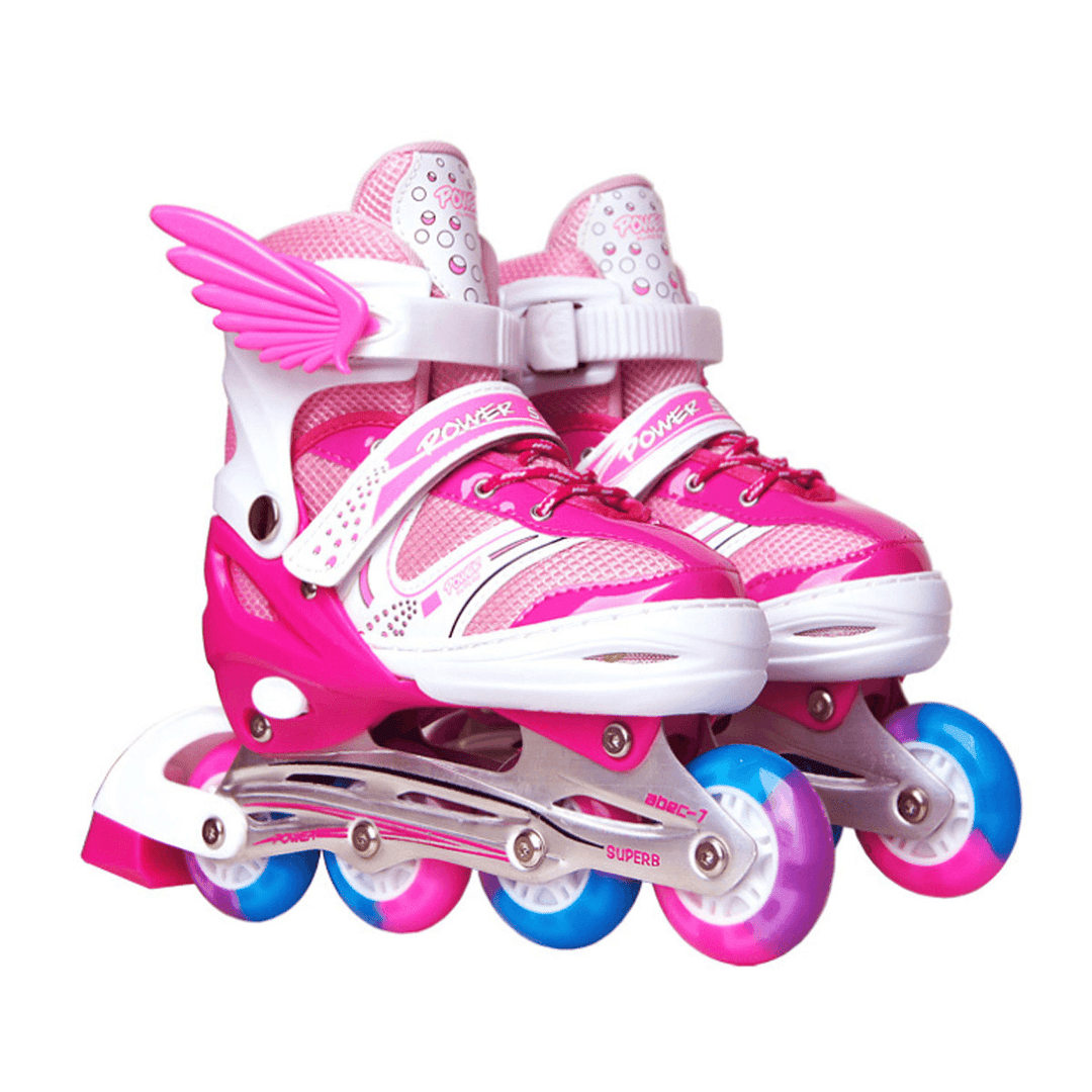 Kids Skates Children Roller Skates Flash PU Full Flash Adjustable Adult Children Roller Skates Gifts