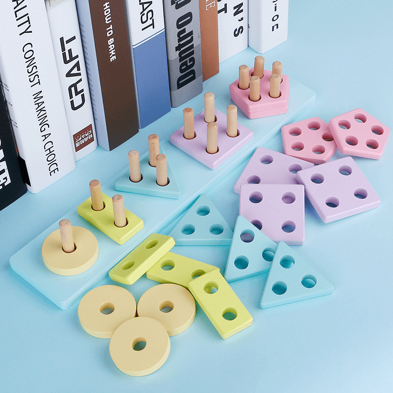 Macaron Wisdom Set of Column Matching Brick Toys