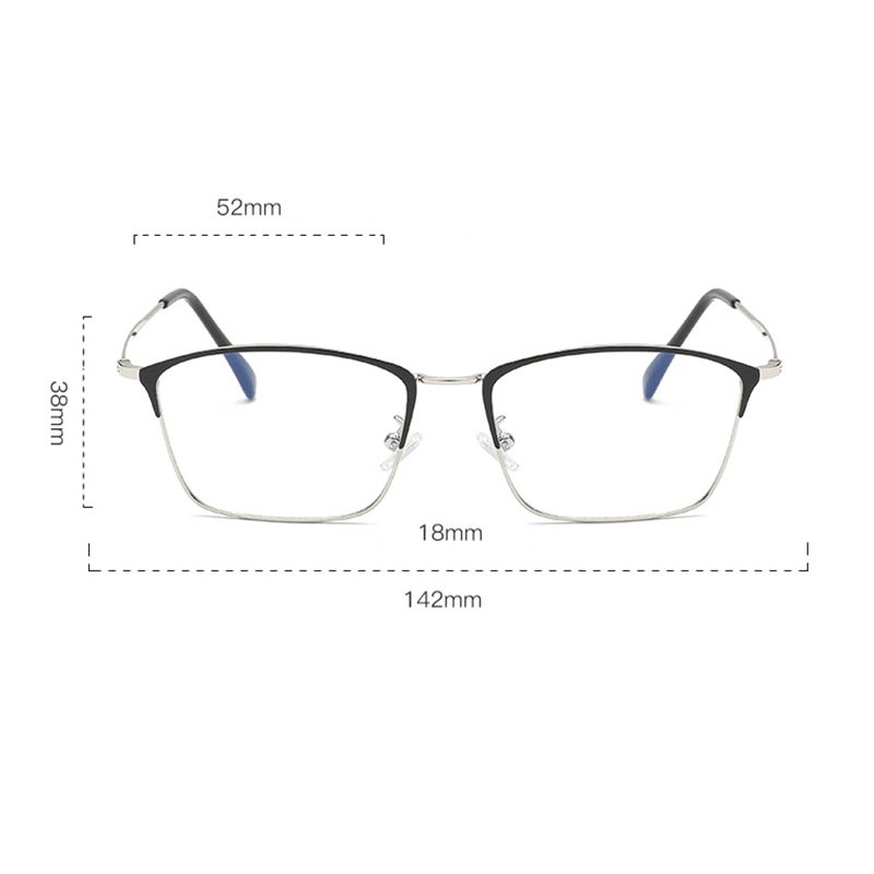 Anti-Fatigue Anti-Blue Light Vogue Square Clear Lens Glasses