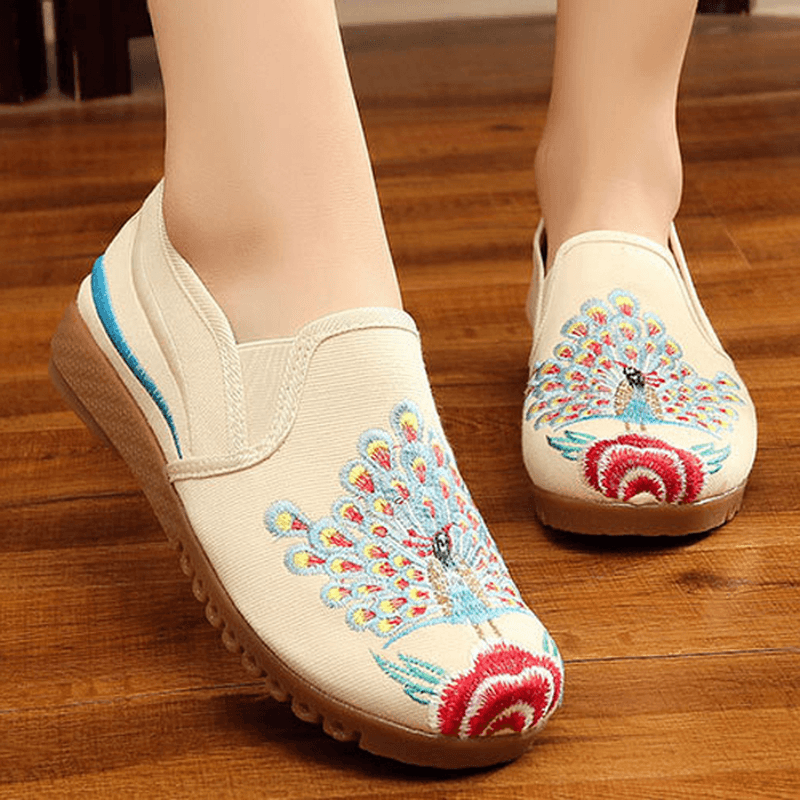 Women Loafers Flower Slip on Comfy Flat Casual Shoes