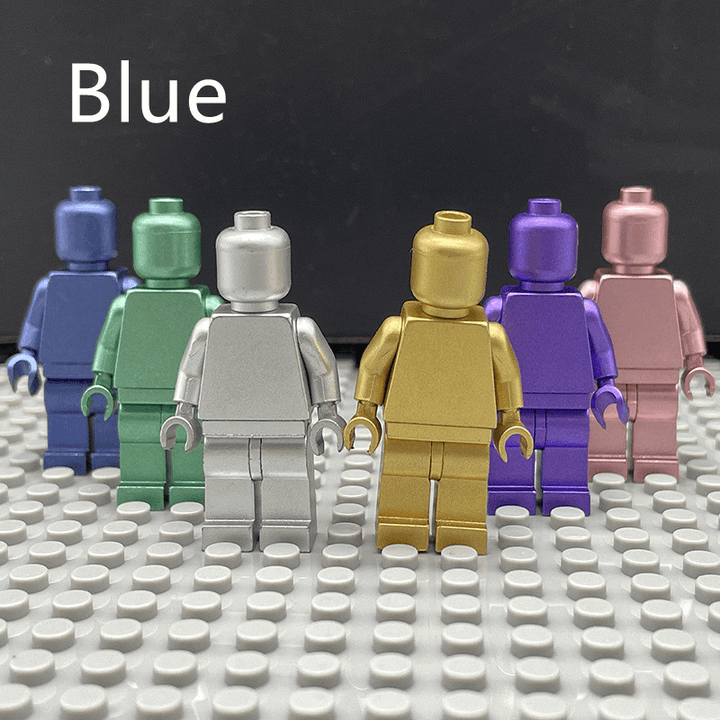 Plastic Plated Solid Color Building Block Minifigure Model