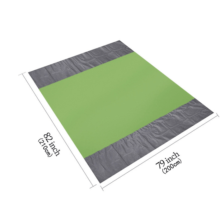 210X200Cm Picnic Blanket Oxford Foldable Beach Mat Waterproof Quick Drying Sand Proof Camping Blanket Outdoor Travel with Storage Bag