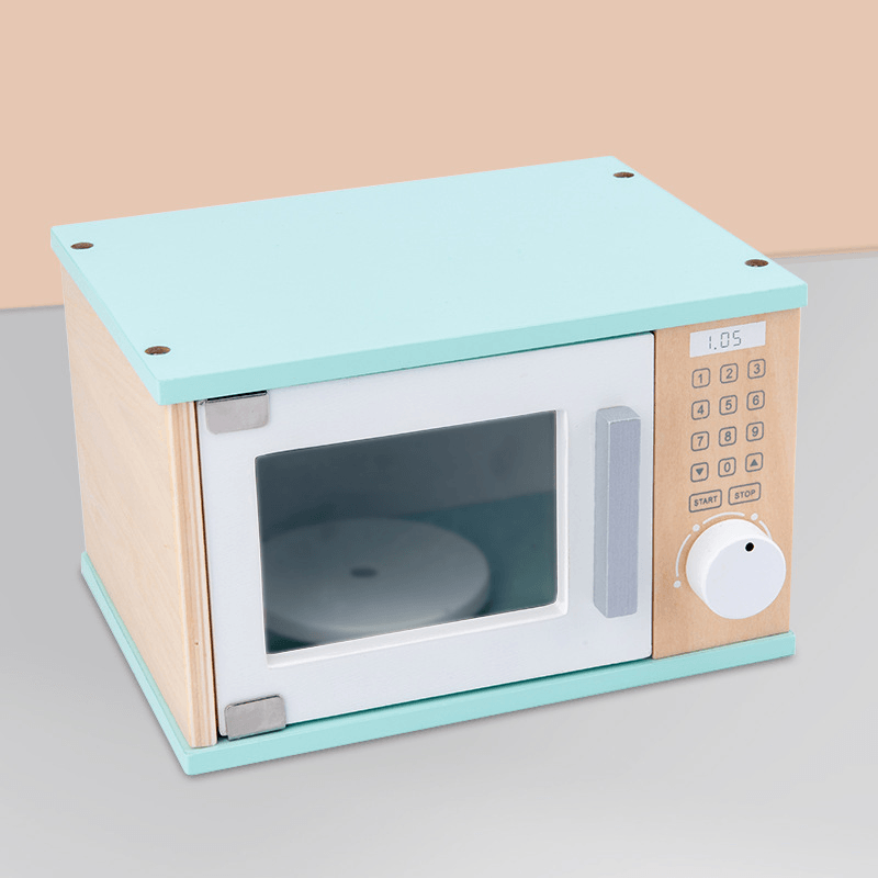 Wooden Children'S Simulation Microwave Oven