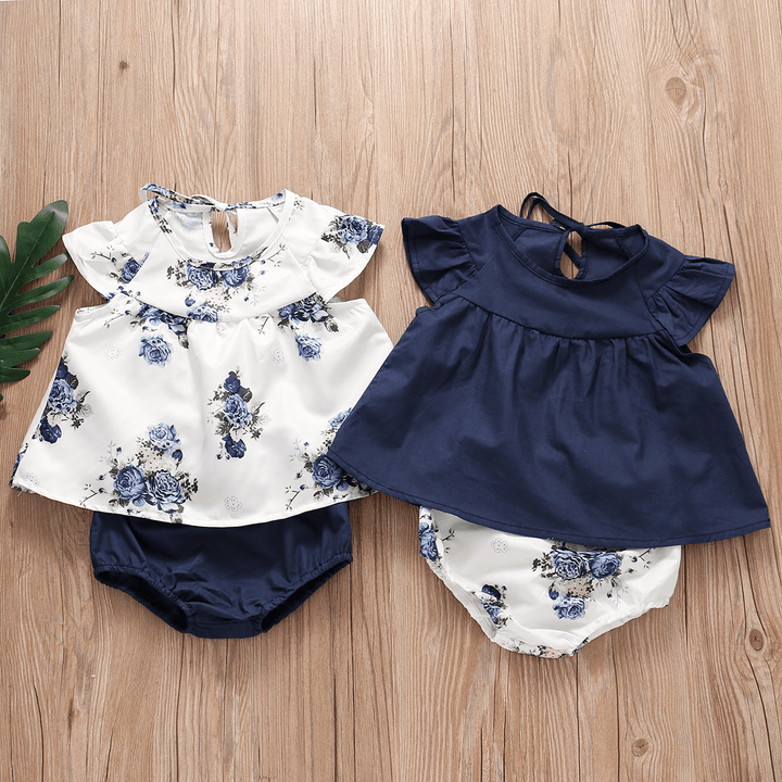 Pleated Skirt + Floral Shorts Set