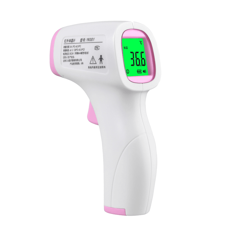 LCD Digital Forehead Body Temperature Meter Non-Contact IR Infrared Thermometer Audlt /Baby Digital Thermometer - MRSLM