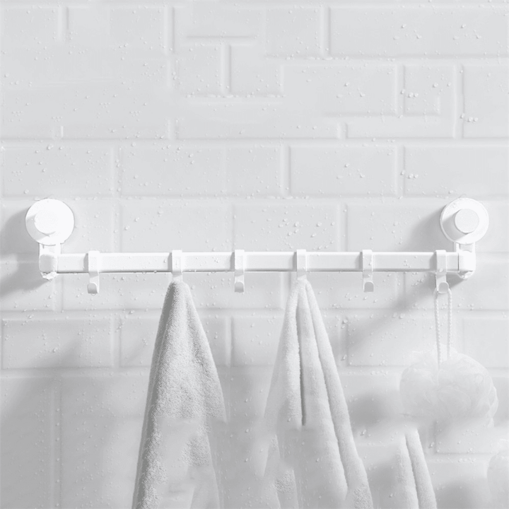 ABS No Drilling Storage Holder Towel Rack Bathroom Organizer Shelf