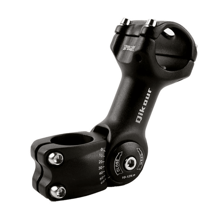 Qikour 25.4/31.8Mm 60¬∞ Adjustable Bike Stem Riser Road Mountain Bicycle Cycling Accessories