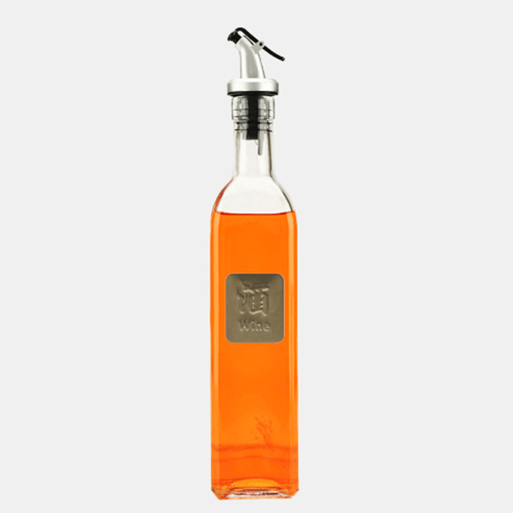 1Pc Glass Sauce Vinegar Oil Bottle Oil Dispenser Container Gravy Boats Condiment Seasoning Bottle Olive Oil Dispenser Kitchen