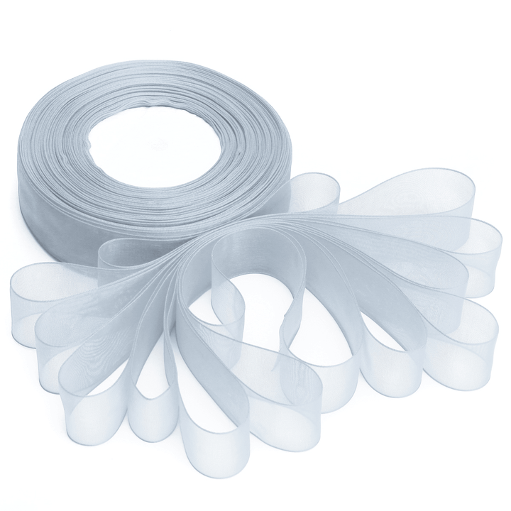 50 Yard 25Mm Transparent Organza Ribbon Wedding Party DIY Decoration - MRSLM