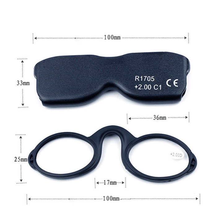 Unisex Portable Hanging Clear Lens Reading Glasses