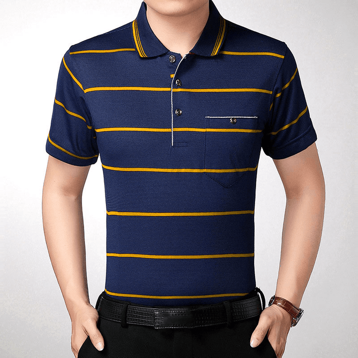 Striped Loose Golf Shirts