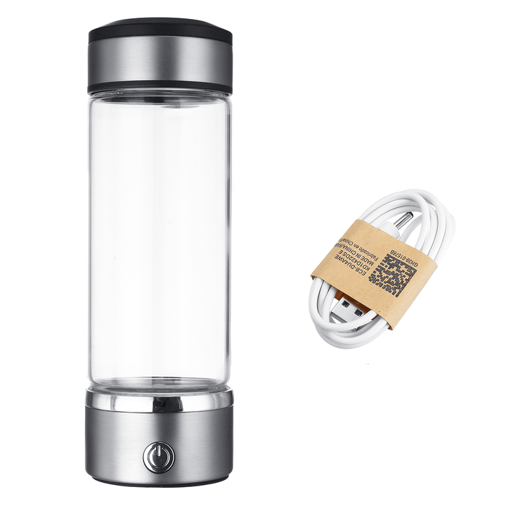 420ML Water Ionizer Bottle Rechargeable Negative Ion Water Cup Hydrogens-Rich Water Cup