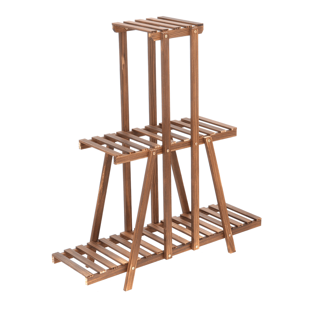 3 Tier Wood Flower Rack Plant Stand Wooden Shelves Bonsai Display Shelf Set