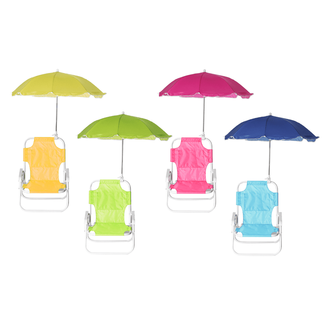 Outdoor Child Beach Chair Folding Chair with Umbrella and behind Pocket