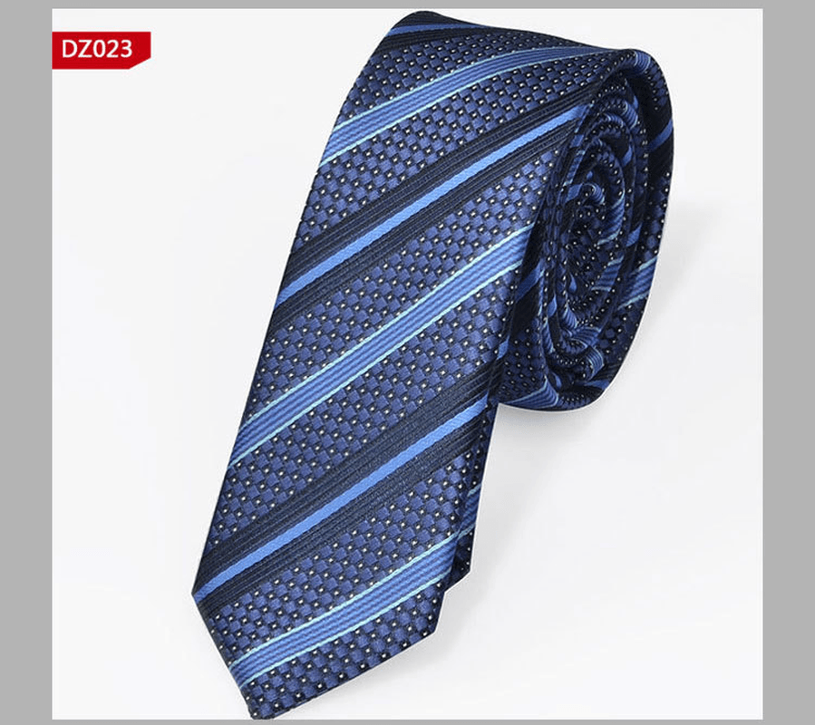 British Style Polyester Yarn Dyed Male 5Cm Narrow Tie