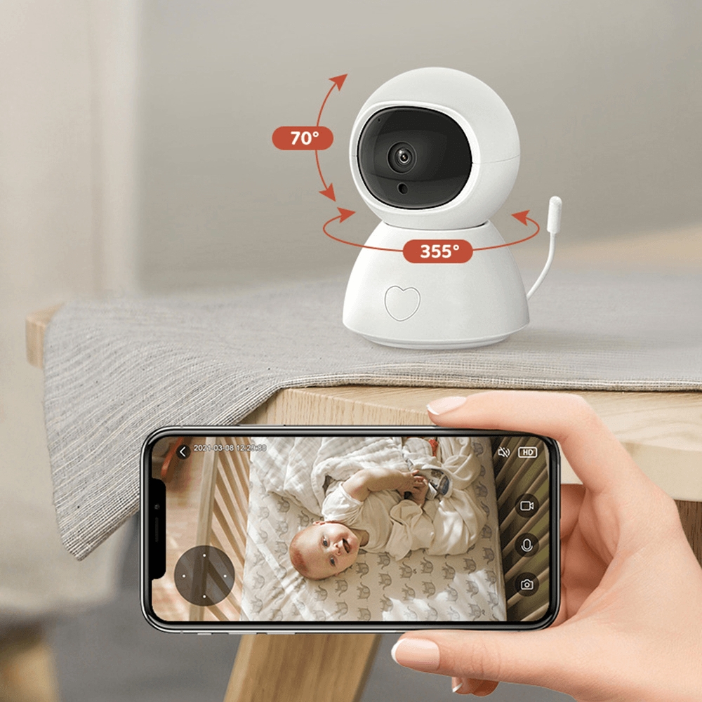 INQMEGA Smart 1080P HD Wifi IP Camera Baby Monotor 355¬∞ PTZ Rotation Two Way Audio Baby Care Amazon Alexa Google Home Voice Video Control Indoor Camera