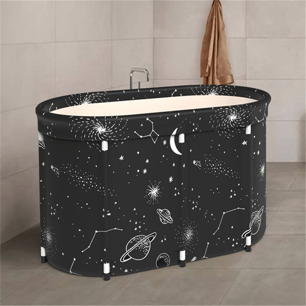 Portable Adult Thickened Folding Bathtub Household Large Bathtub Steaming Room Sauna Bath Barrel with Lid