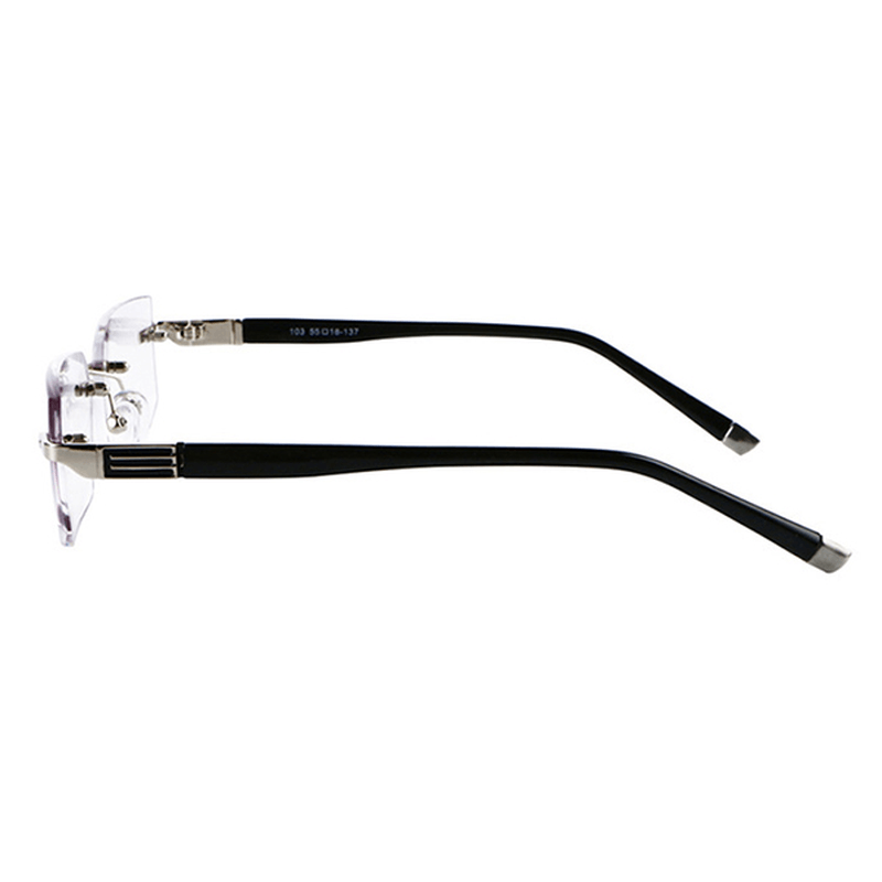 Mens Antifatigue Rectangle Rimless Lightweight Readers Reading Glasses Frameless Presbyopic Glasses