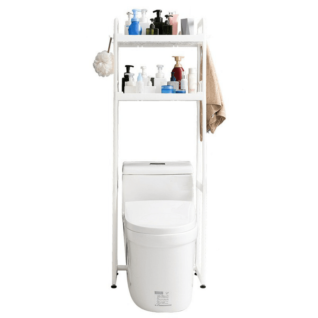 1/2/3 Tier over Toilet Storage Rack Bathroom Space Saver Towel PP Home Organizer