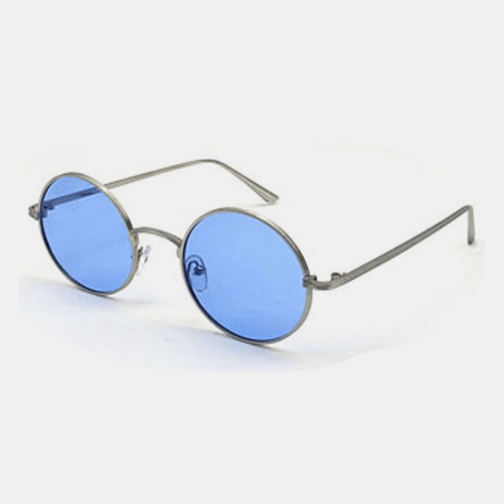 Unisex Metal Full round Frame PC Lens Anti-Uv Sun Protection Sunglasses